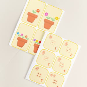 Pots de fleurs : dénombrement jusque 6