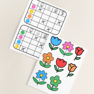 Tableau à double entrée fleurs