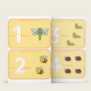 Ecriture des chiffres thème printemps