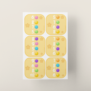 Cartes pompons jusque 10