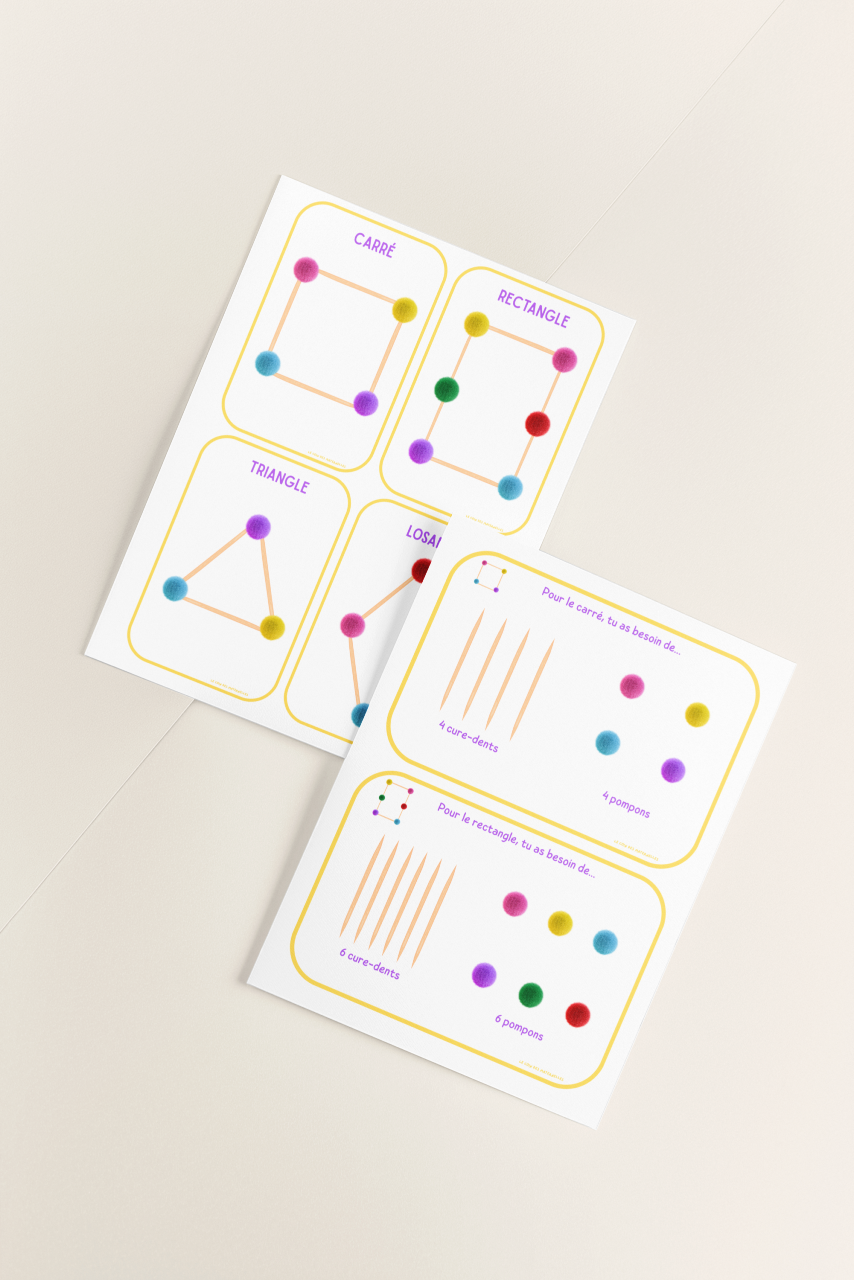 construction de formes couleurs