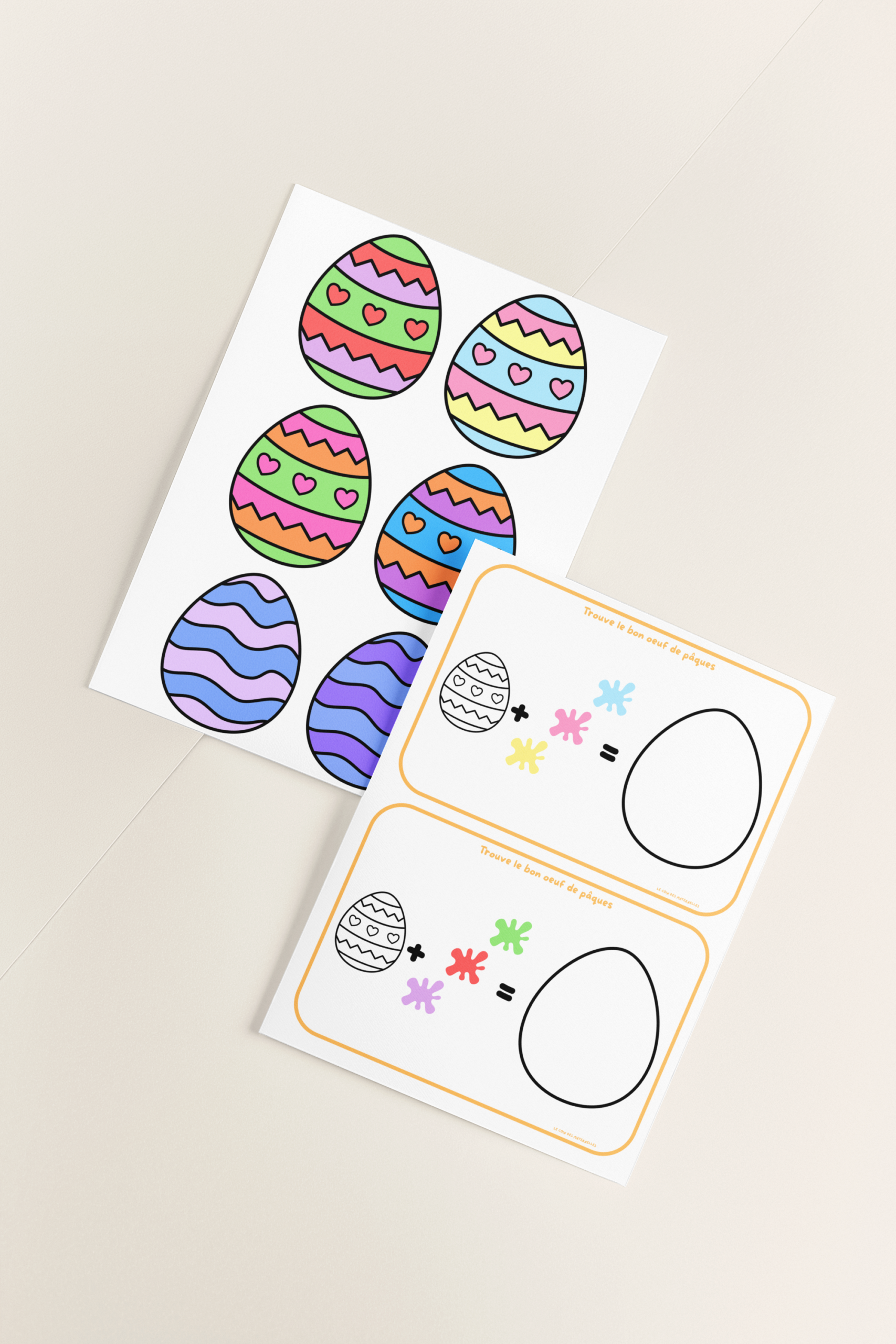 discrimination visuelle oeufs