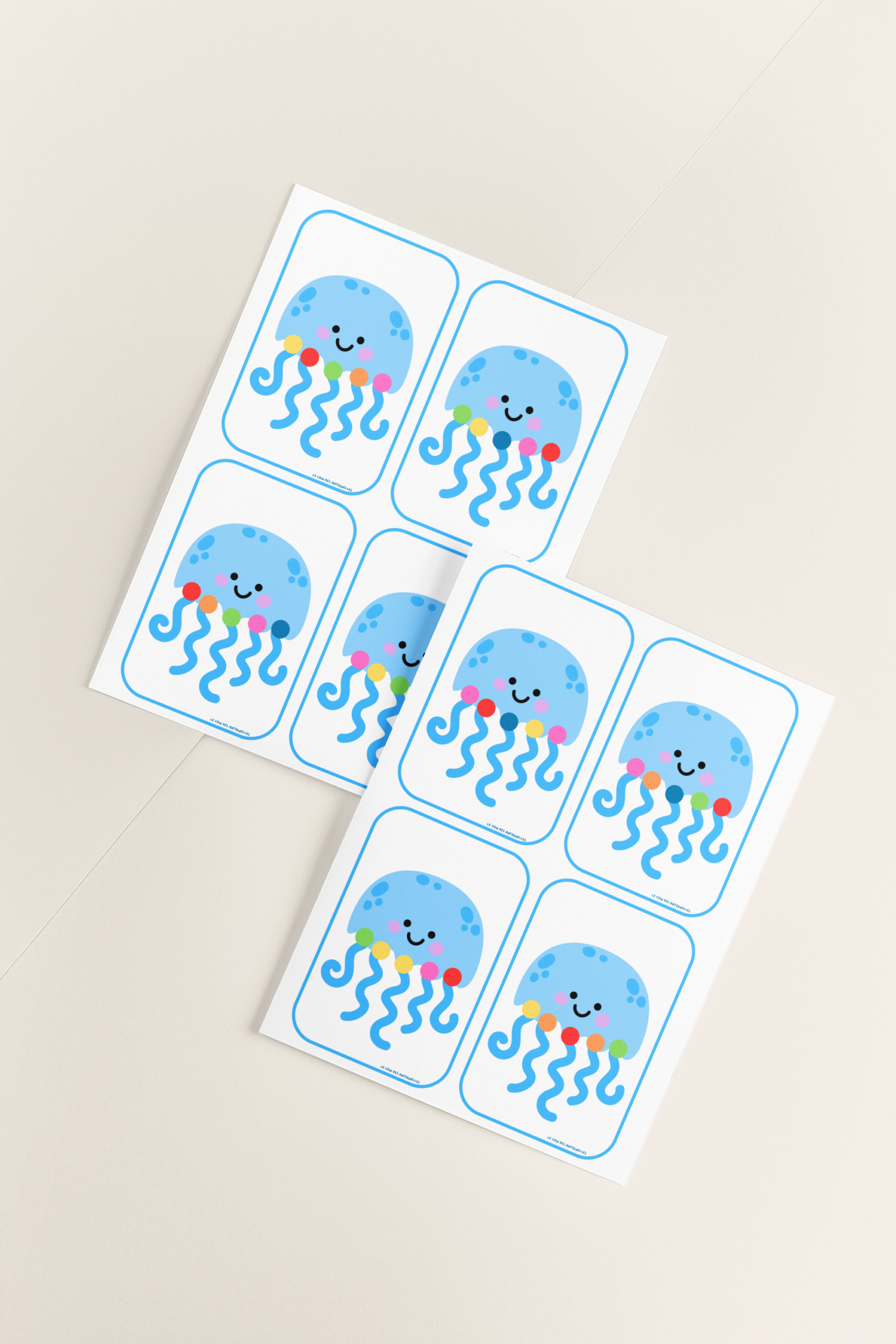 cartes méduses couleurs