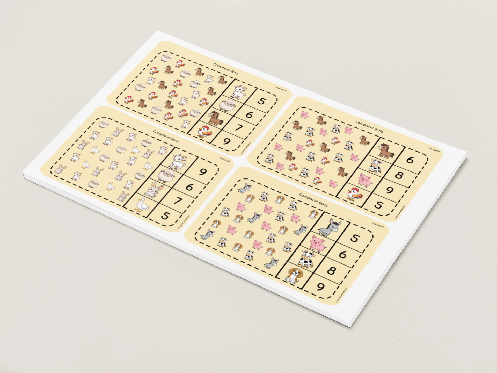 compte et écris grande section