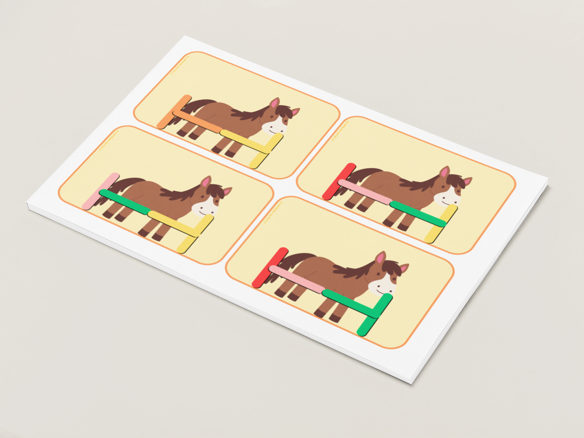 batons et chevaux petites sections