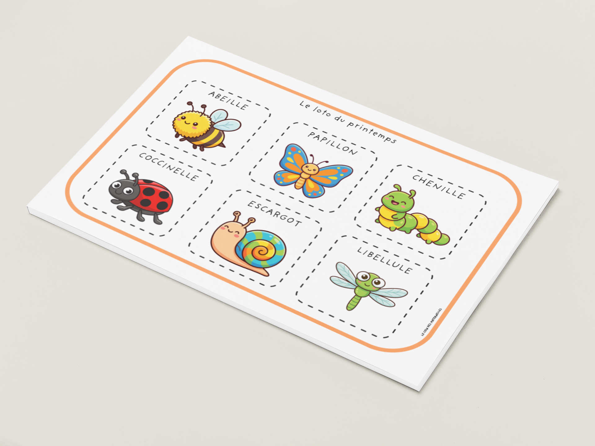 loto du printemps : reconnaissance des mots