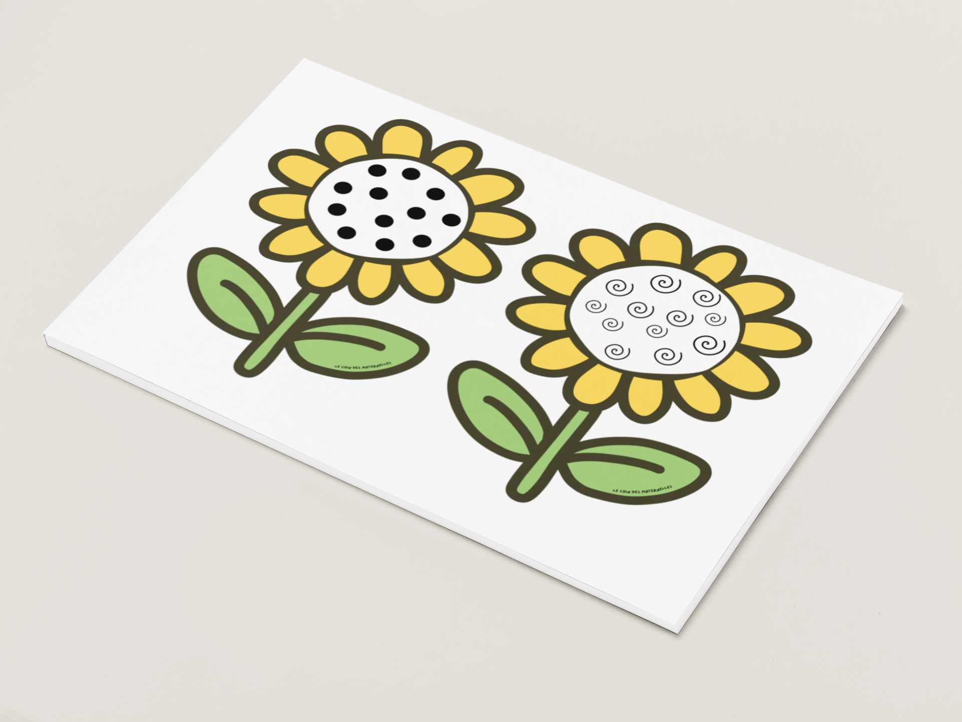 fiches divers graphismes : les tournesols