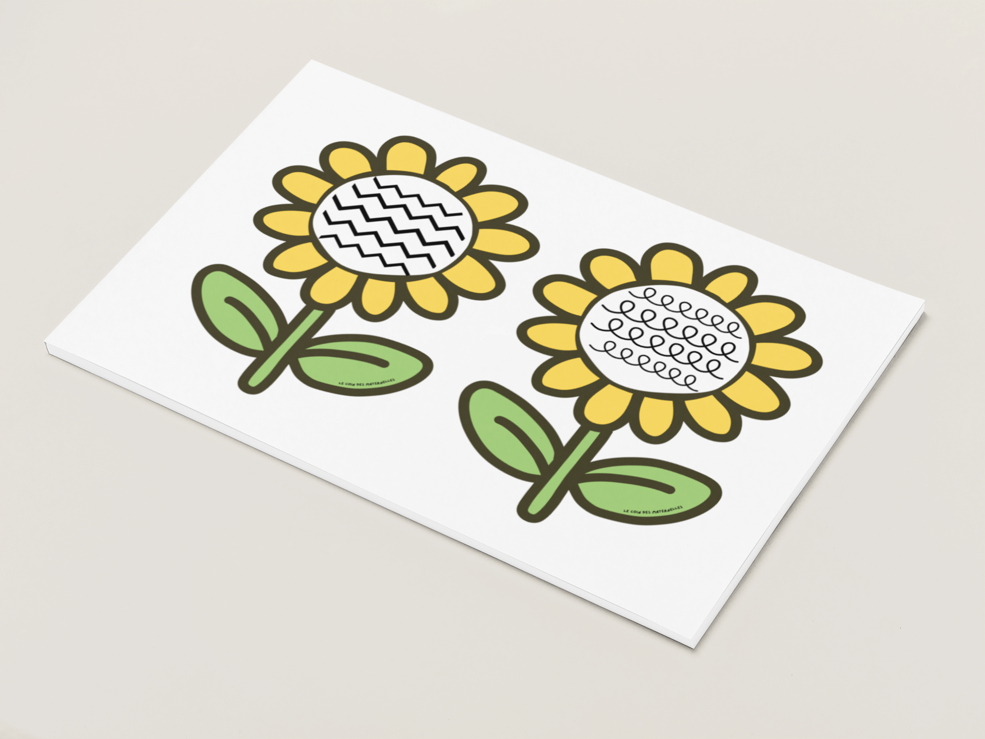 fiches divers graphismes : les tournesols