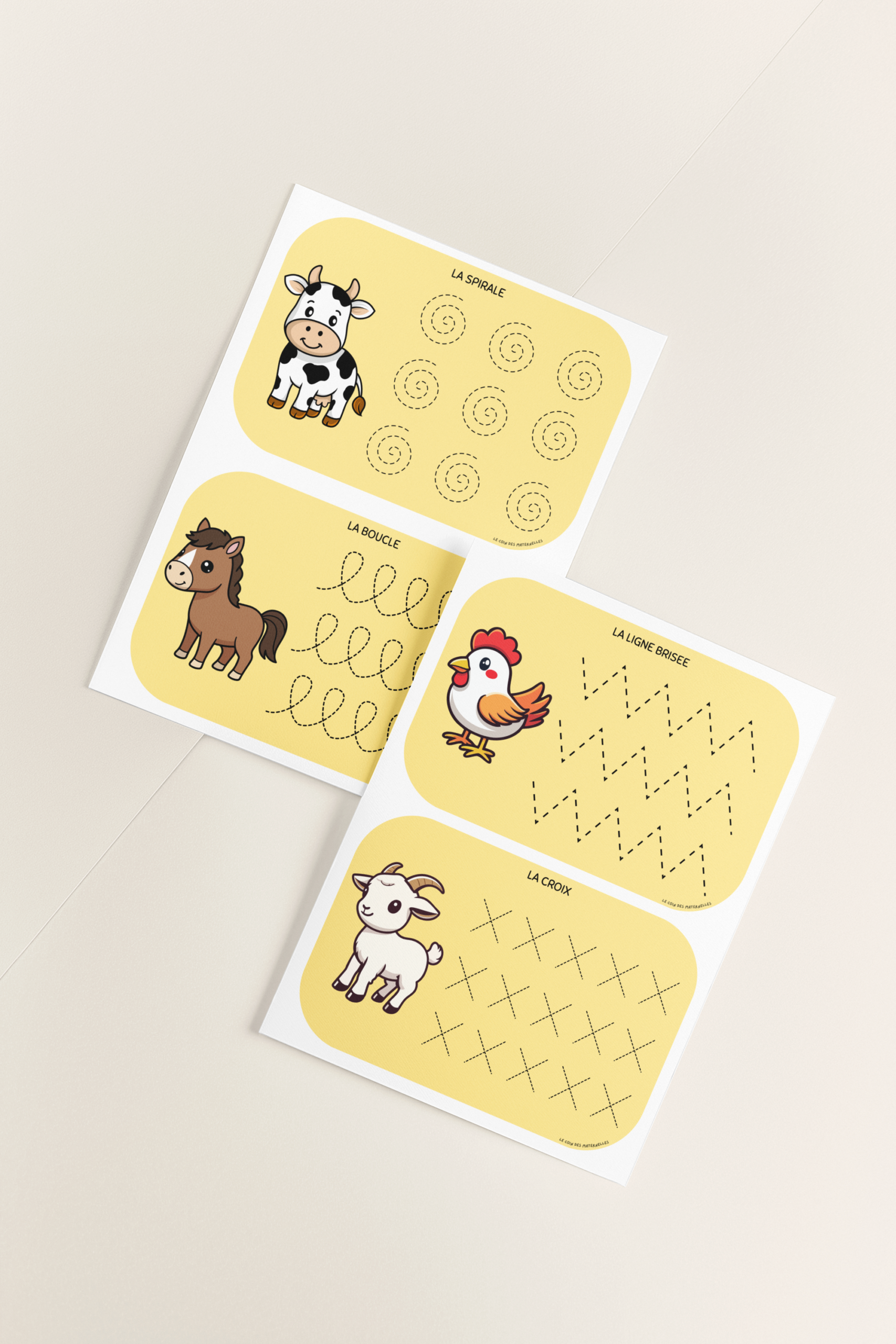 fiches tous types de graphismes : la ferme