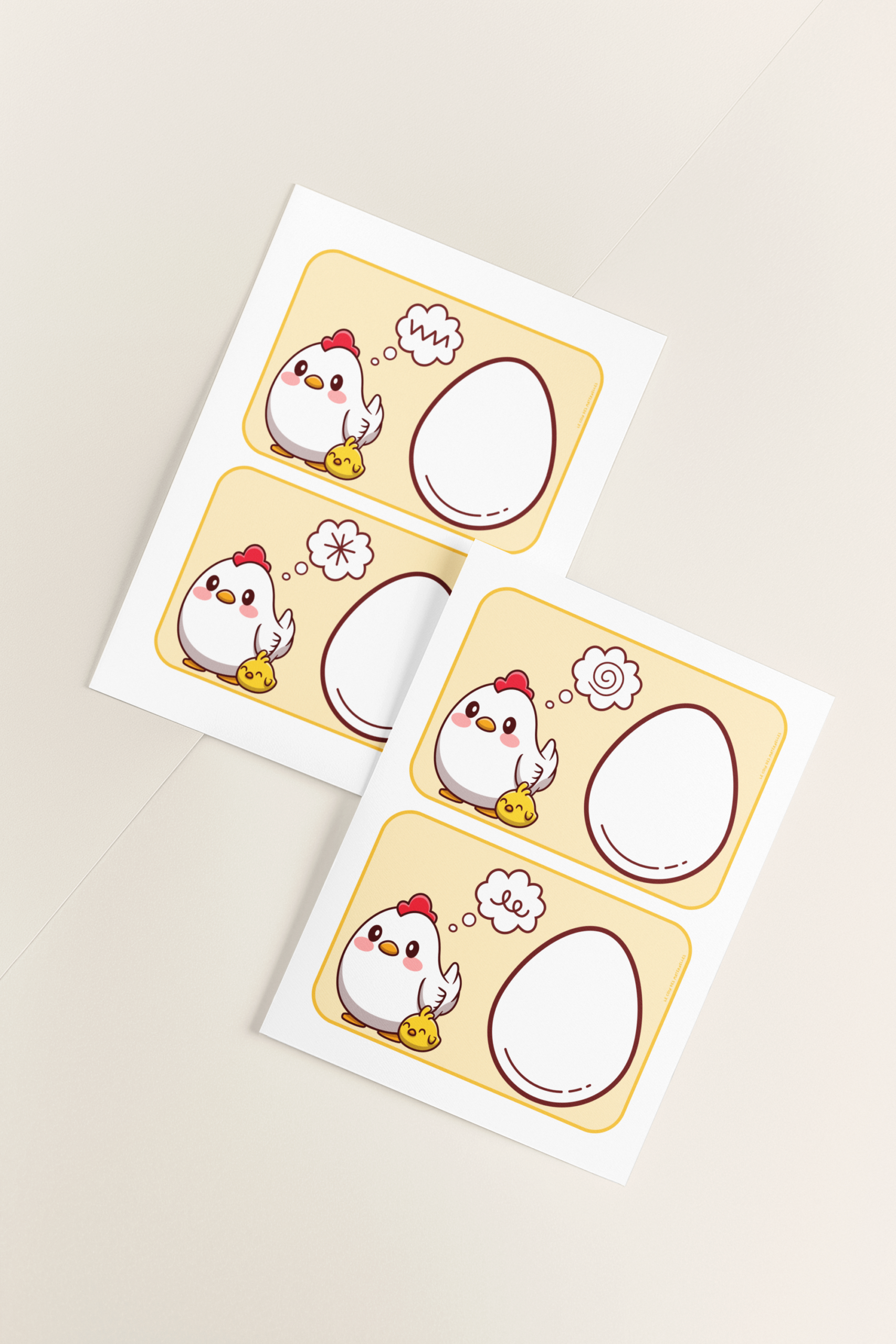 fiches graphismes : les poules