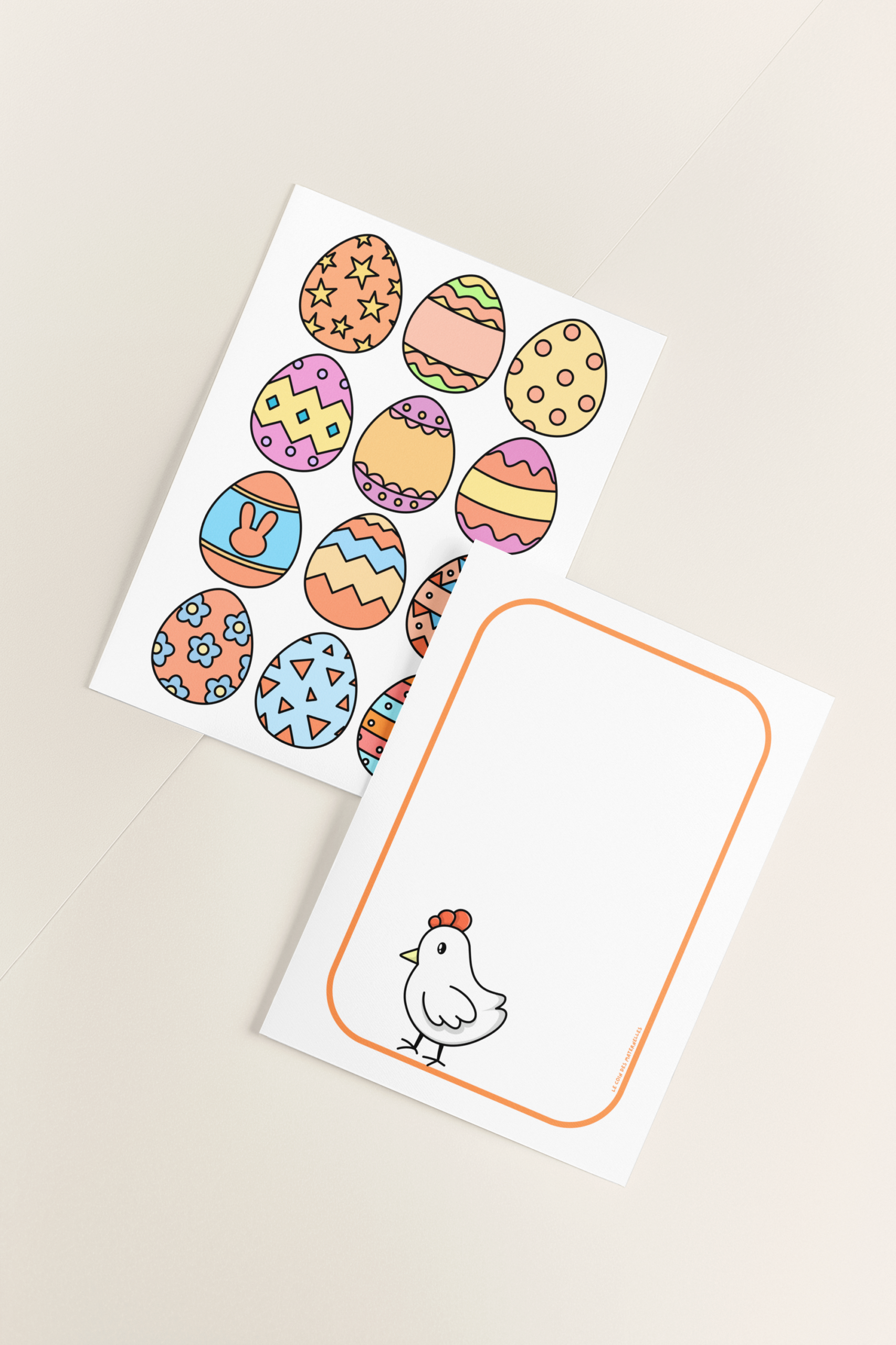 discrimination visuelle : les pyramides d'oeufs de pâques niveau 1