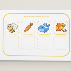 La syllabe d'attaque : les paires