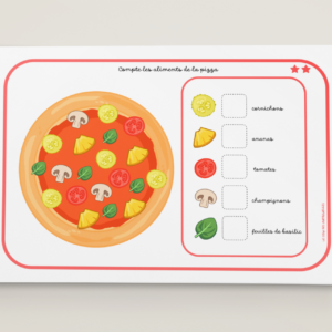 Compte les aliments de la pizza : niveau 2