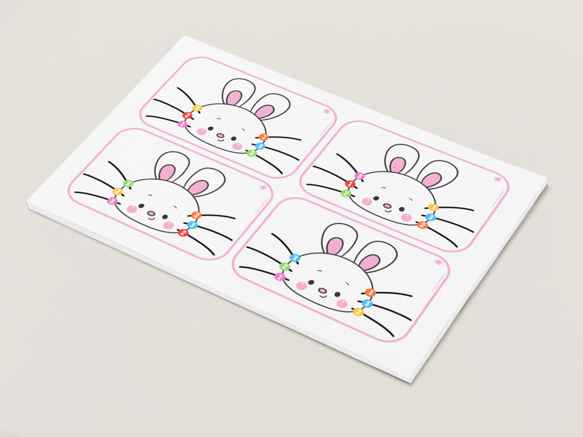 Activité maternelle Pâques : dénombrement de 1 à 3