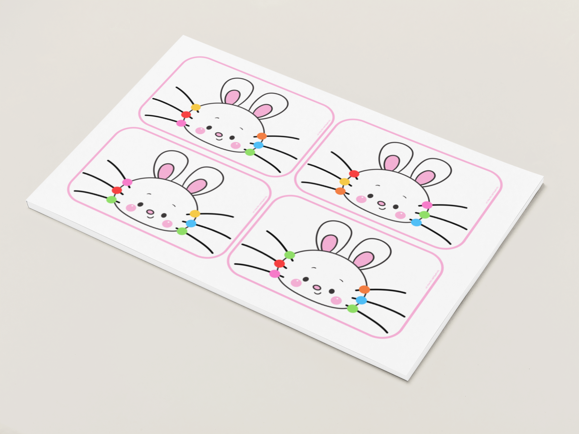 discrimination visuelle : les moustaches en couleurs