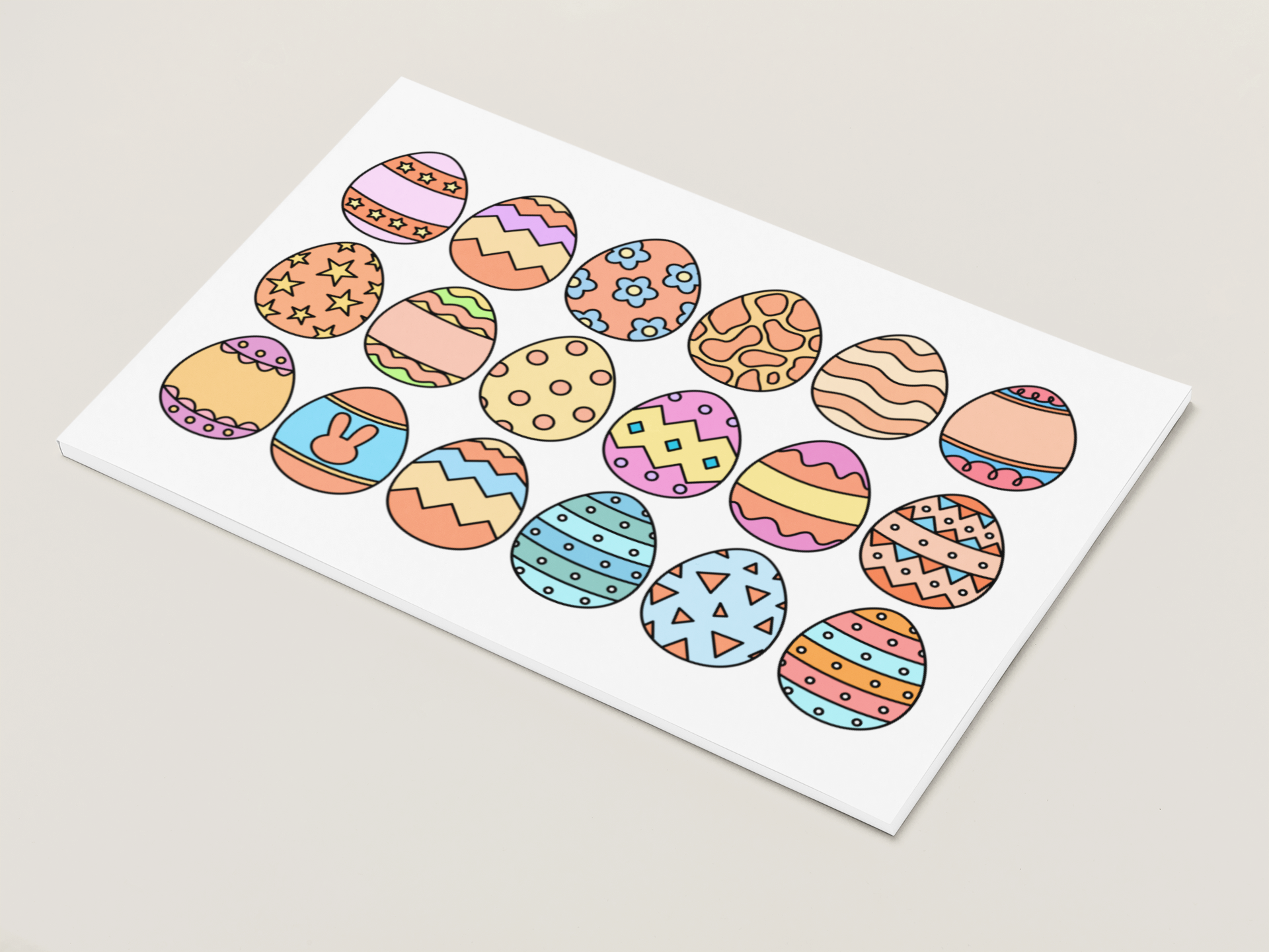 discrimination visuelle : les pyramides d'oeufs de pâques niveau 2