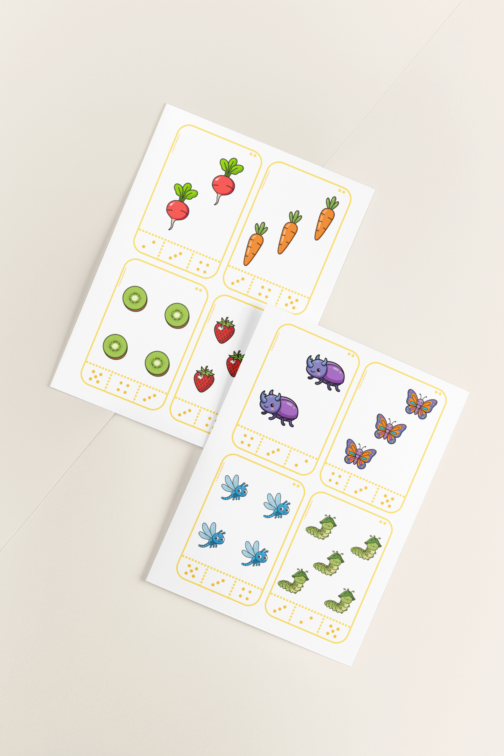 Activité comptage maternelle printemps