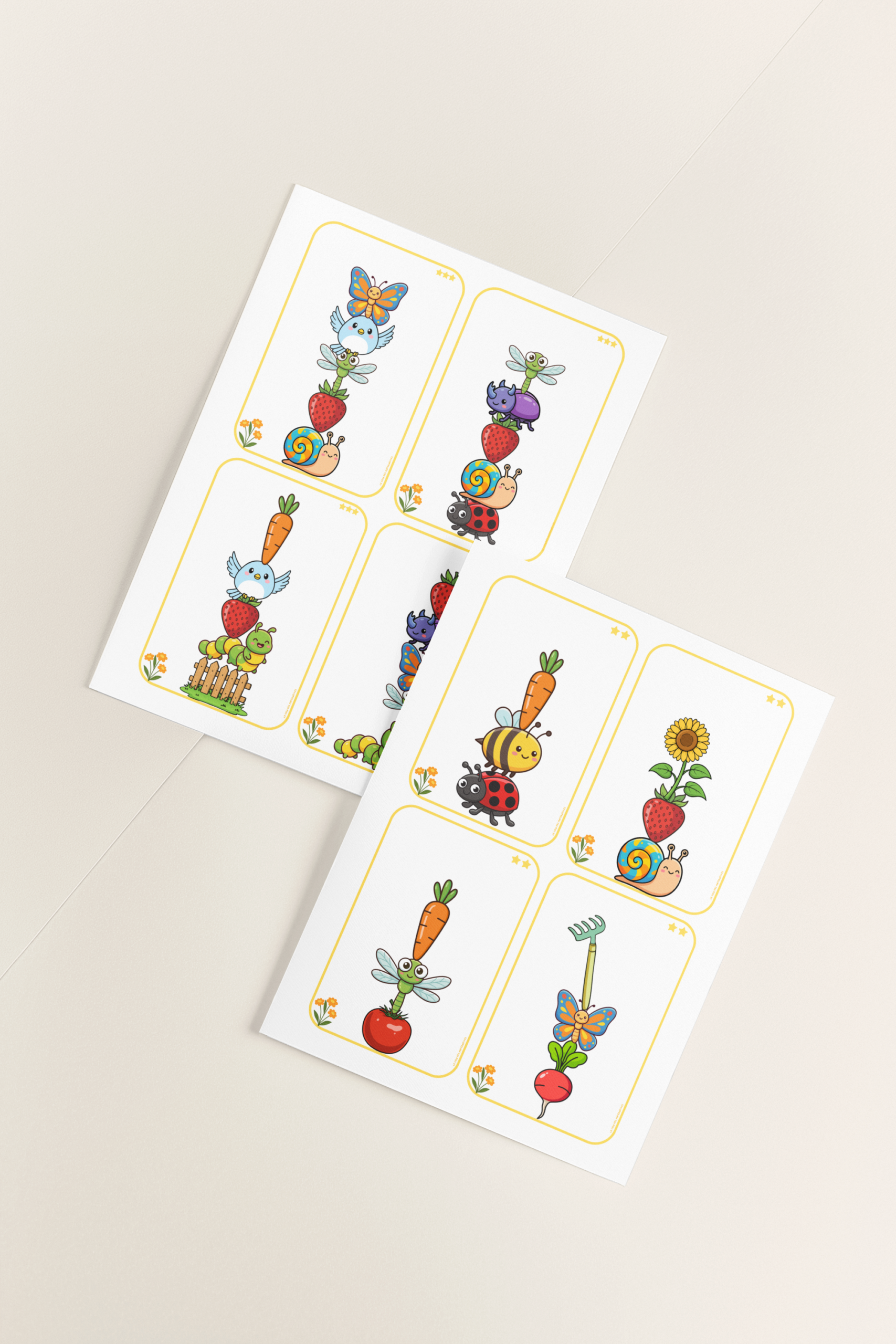 Discrimination visuelle printemps pyramides