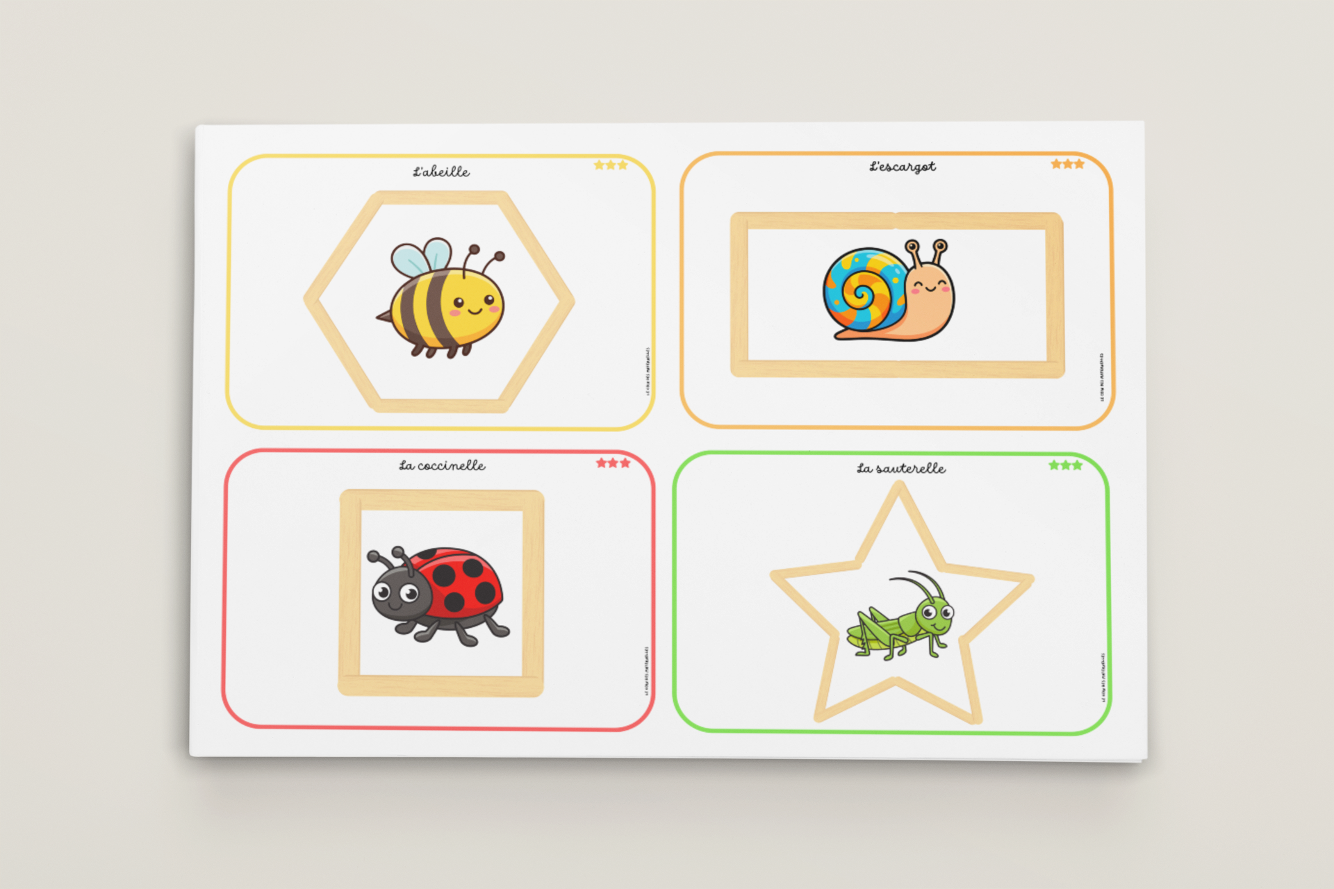 Activité géométrie maternelle printemps